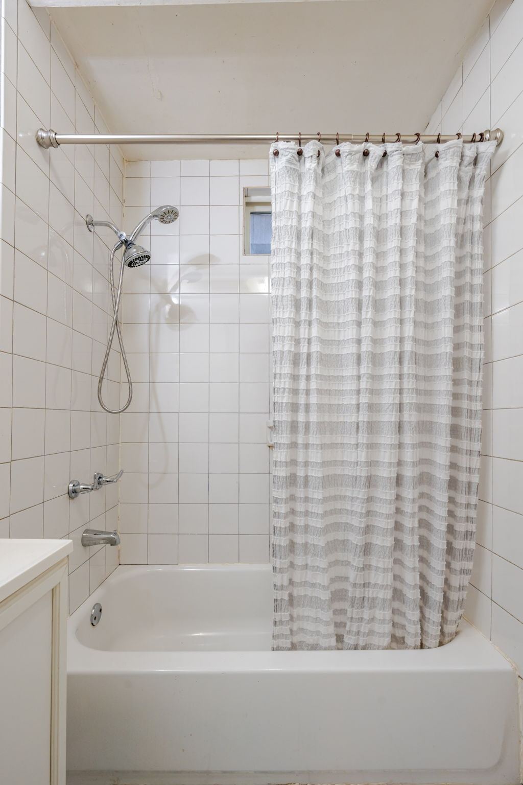 Tub and shower, close up