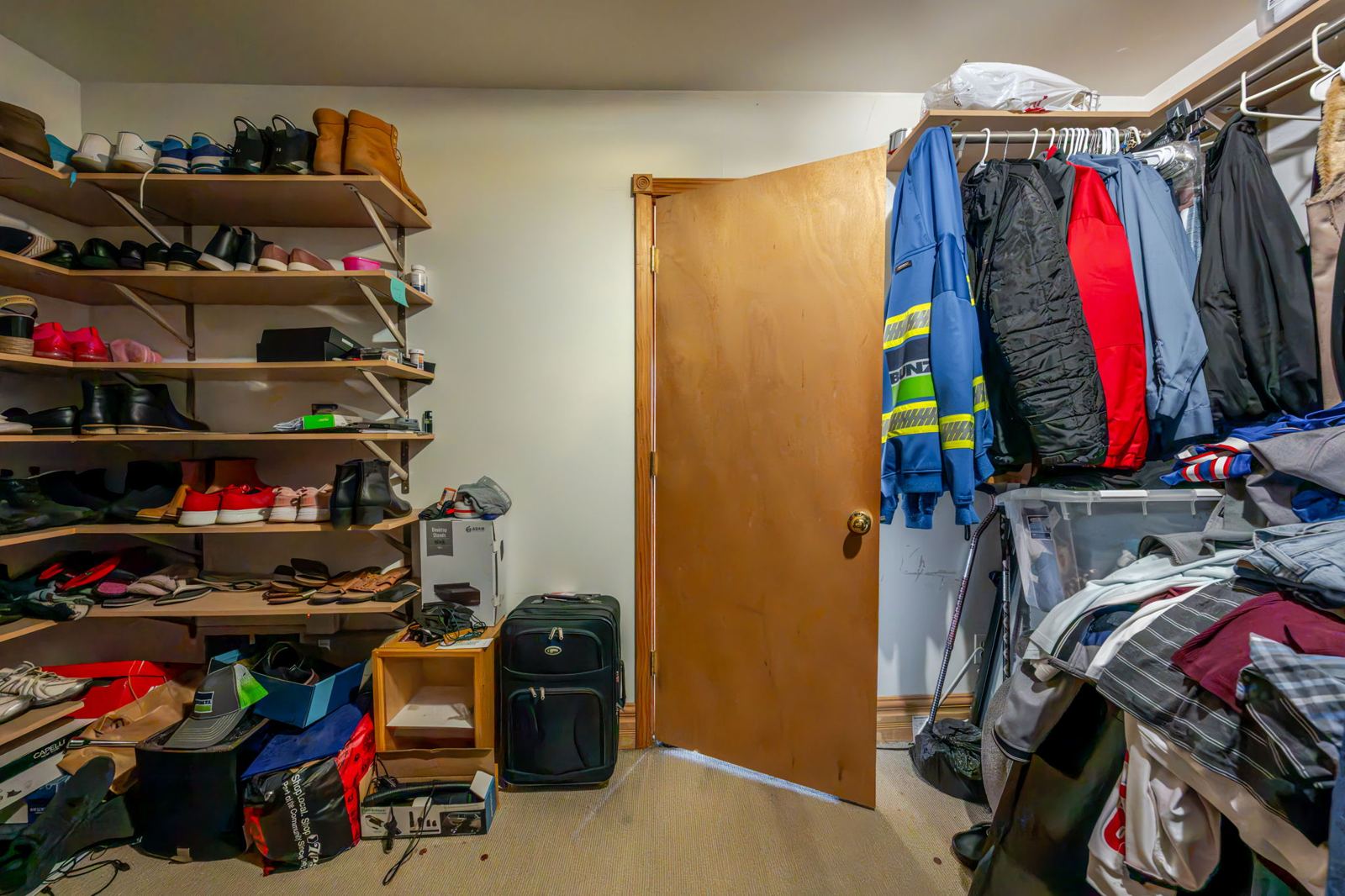 Closet, toward the door