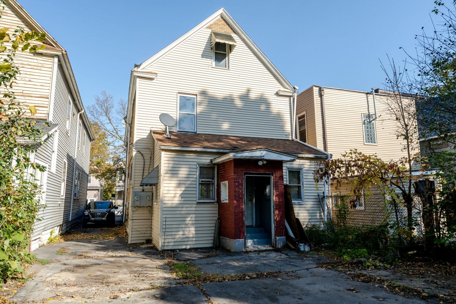 Rear of the house and the back entry